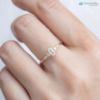 0.35ct Emerald diamond engagement ring, Emerald cut engagement rings DisneyValley