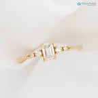 0.35ct Emerald diamond engagement ring, Emerald cut engagement rings DisneyValley