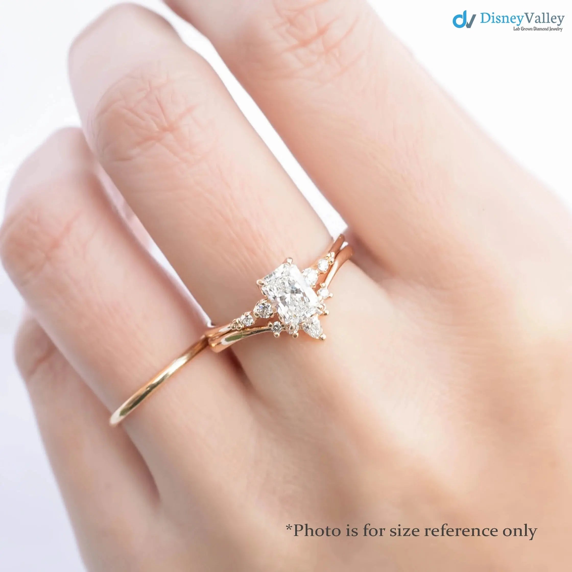 0.70ct Natural Radiant Cut Diamond Engagement Ring, GIA Certified, Ethically sourced diamond ring DisneyValley