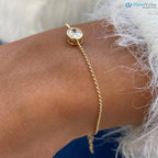 0.71ct D-E-F/VVS Lab Created Oval Cut Diamond Bezel Bracelet - DisneyValley