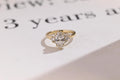 0.29 CT Marquise Cut Cluster style Moissanite Engagement Ring