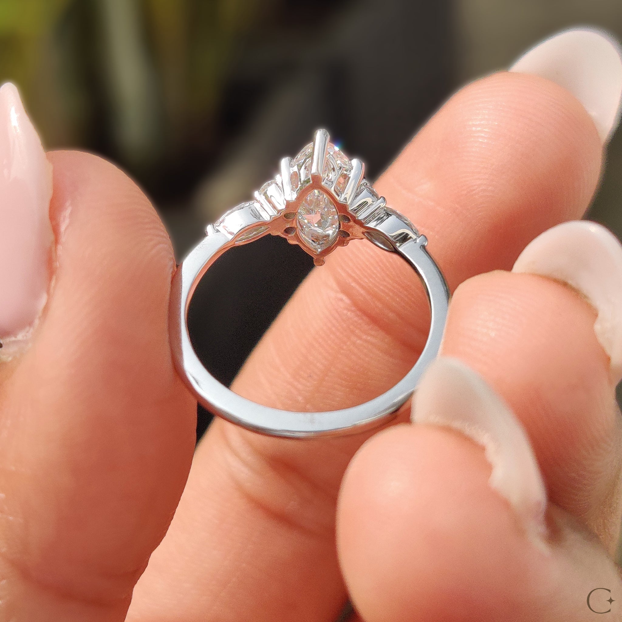 Lab Grown Marquise Diamond Ring In Muse Setting