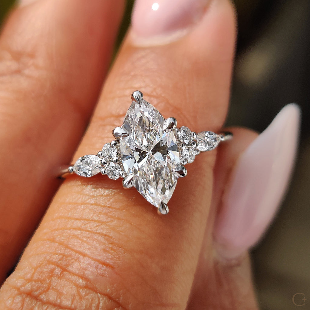Lab Grown Marquise Diamond Ring In Muse Setting