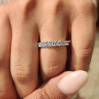Round Cut Eternity Band In Secure Prong Setting
