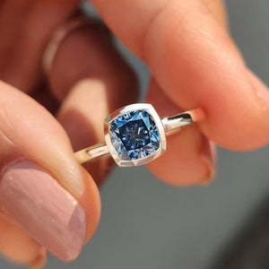 Cushion Solitaire Ring With Bezel Style