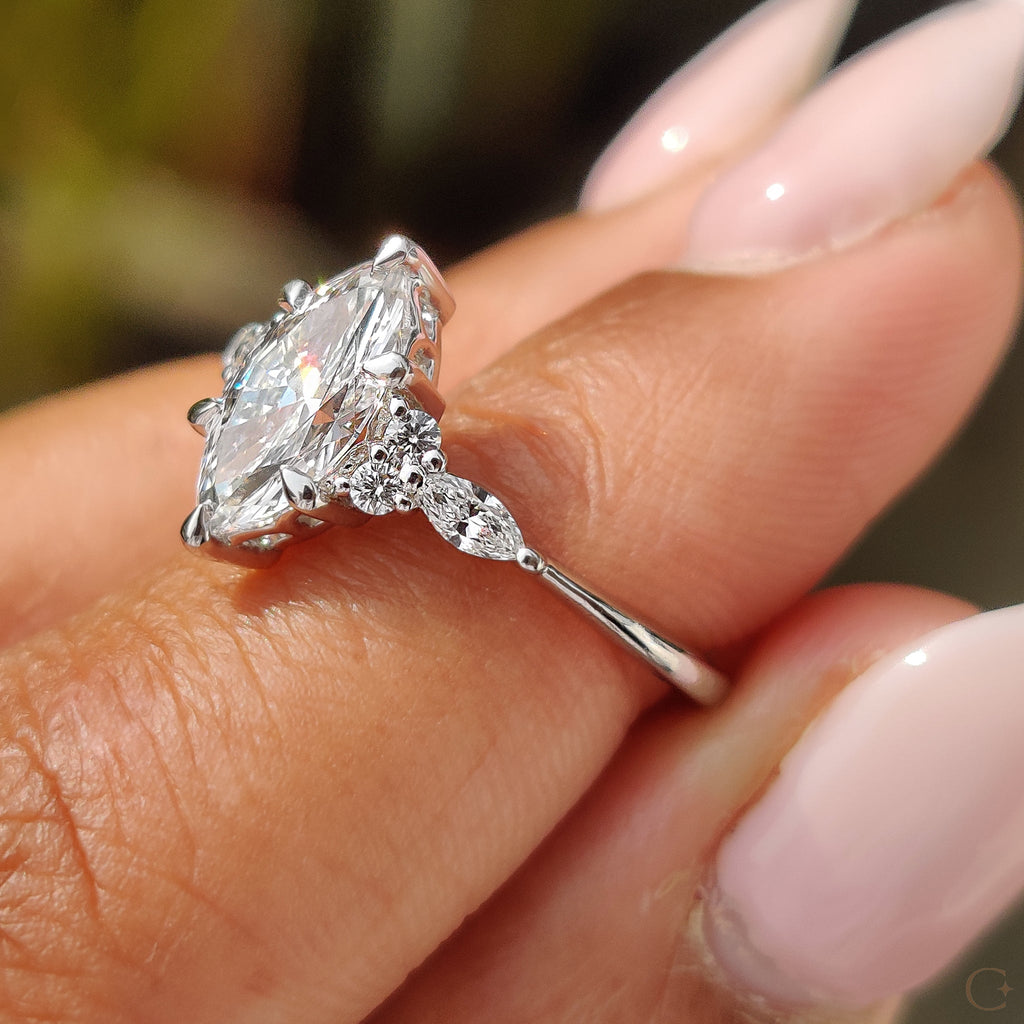 Lab Grown Marquise Diamond Ring In Muse Setting