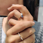 Pear Cut Two Stone Bypass Setting Ring