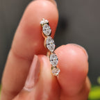 Gold Marquise Wedding Band In Eternity Style