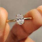 Oval Shaped Diamond Engagement Ring in Solitaire Setting