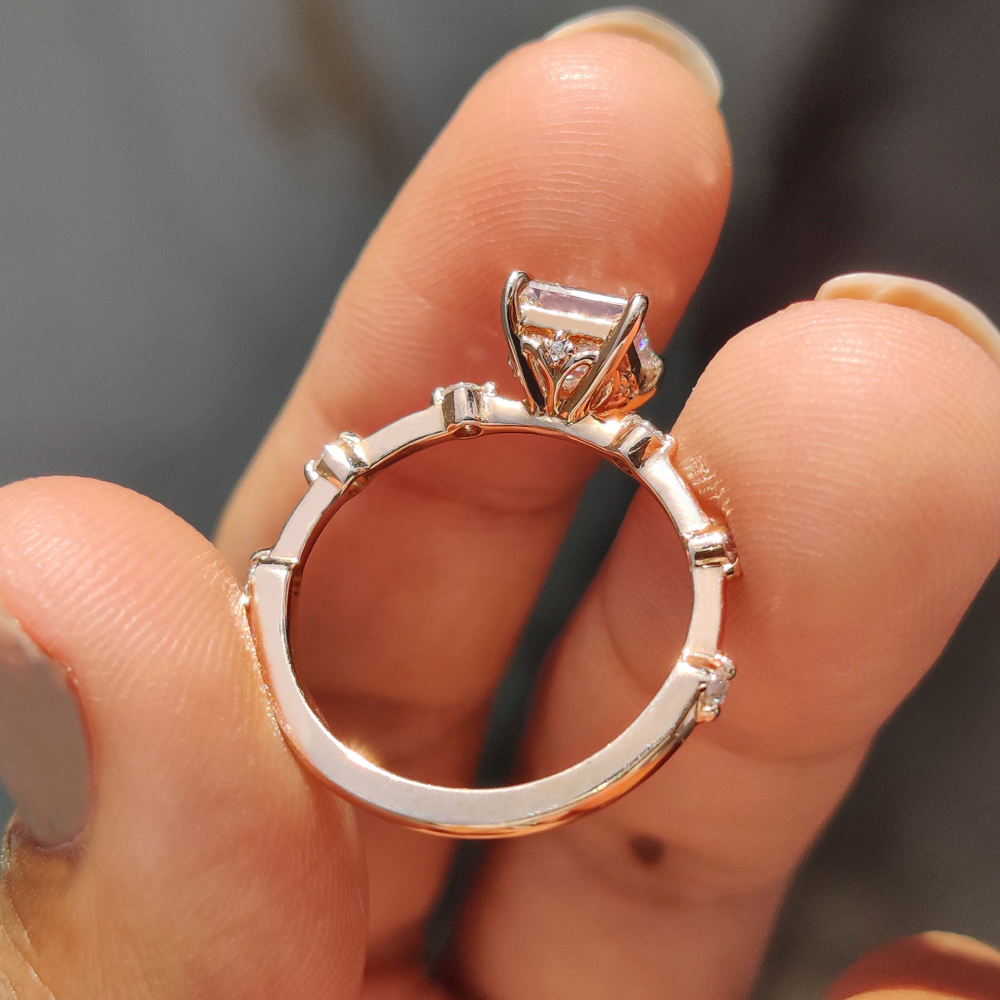 Princess Cut Diamond Ring In Yellow Gold