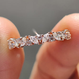 Marquise Cut Wedding Band In Full Eternity Style