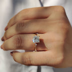 Princess Cut Diamond Ring In Yellow Gold