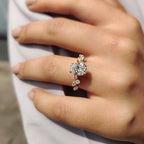 Oval Cut Diamond Ring In Rose Gold