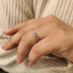 Round Cut Open Gap Wedding Band