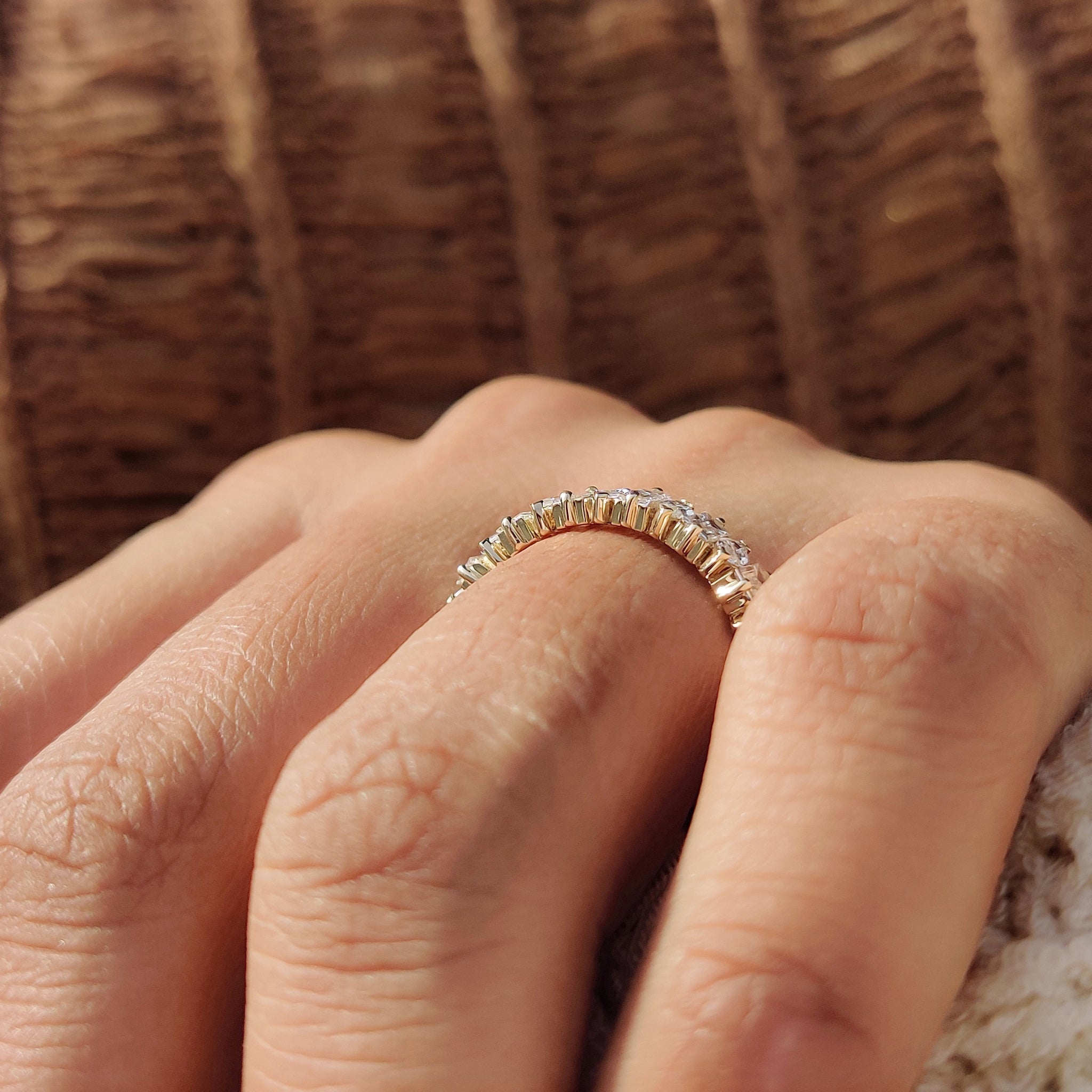 Half Eternity Marquise And Baguette Wedding Band