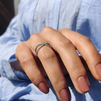 Classic Criss Cross Eternity Band In Round Cut