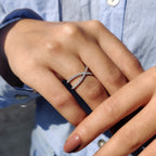 Classic Criss Cross Eternity Band In Round Cut