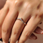 Pear and Round Cut 7 Stone Diamond Band