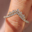 Round Cut Curved Diamond Wedding Band