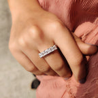Asscher Cut 5 Stone Wedding Band