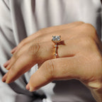 Princess Cut Diamond Ring In Yellow Gold