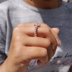 Pear Shaped Wedding Band In Tiara Style