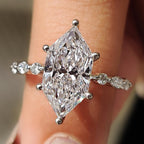 Dutch Marquise Engagement Ring With Marquise And Round Side Stone