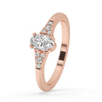 Six Prong Engagement Ring With Stunning Tab Prong Setting