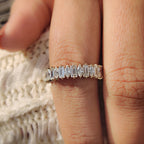 Half Eternity Marquise And Baguette Wedding Band