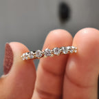 Shared Prong Rose Gold Eternity Band