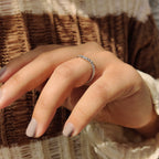 Curved Gold Wedding Band With Round Diamond