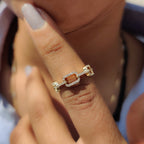 Round Cut Eternity Wedding Band In Round Cut Paper Clip Link Setting