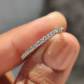 Round Cut Wedding Band In Half Eternity Style