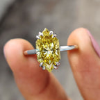 Hidden Halo Yellow Dutch Marquise Engagement Ring