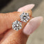 Stud Round Cut Diamond Earrings