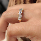 Half Eternity Marquise And Baguette Wedding Band