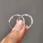 Baguette and Round Cut Wedding Band In Half Eternity