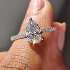 Pave Set Diamond Ring In Rose Gold