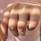Rose Gold Wedding Band With Round Cut Diamond