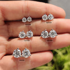 Round Cut Moissanite Stud Earrings