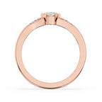 Six Prong Engagement Ring With Stunning Tab Prong Setting