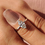 Marquise Cut Diamond Ring In Solitaire Setting