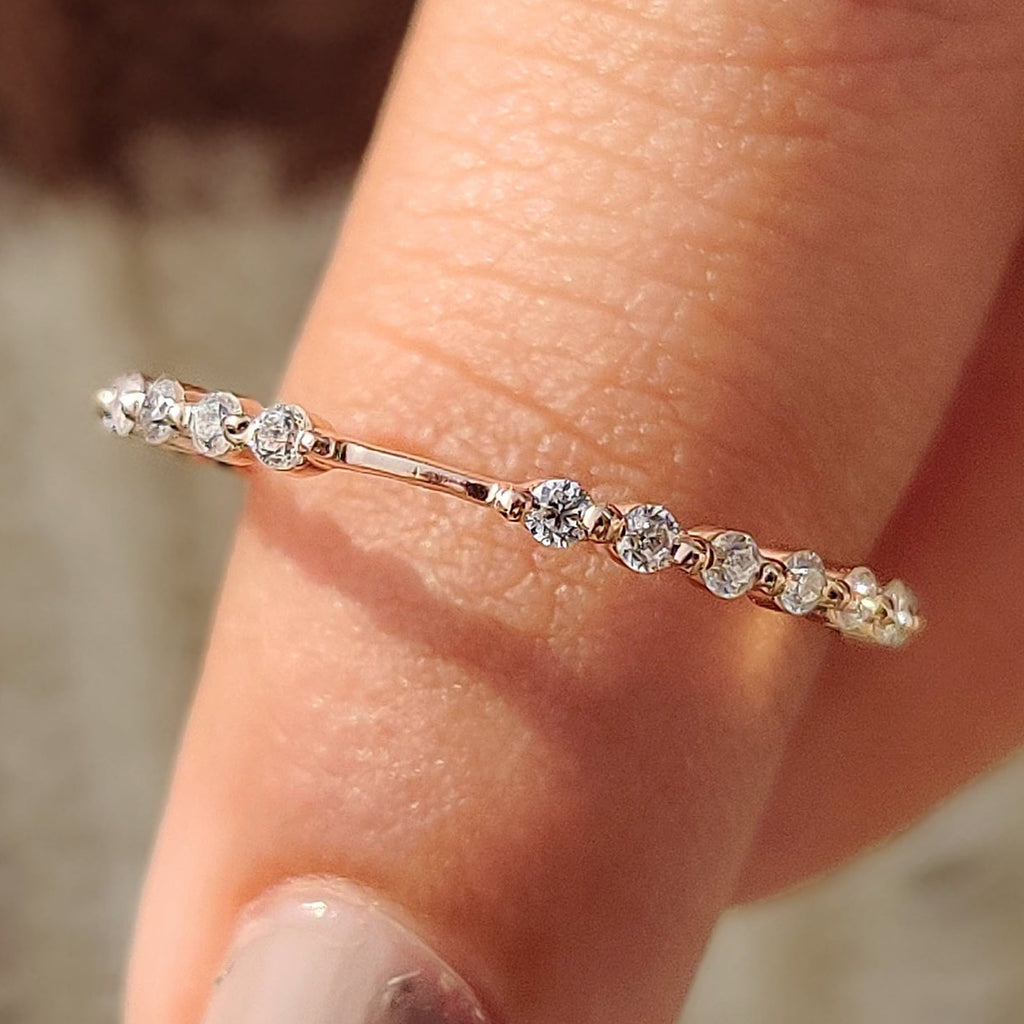 Round Cut Eternity Wedding band