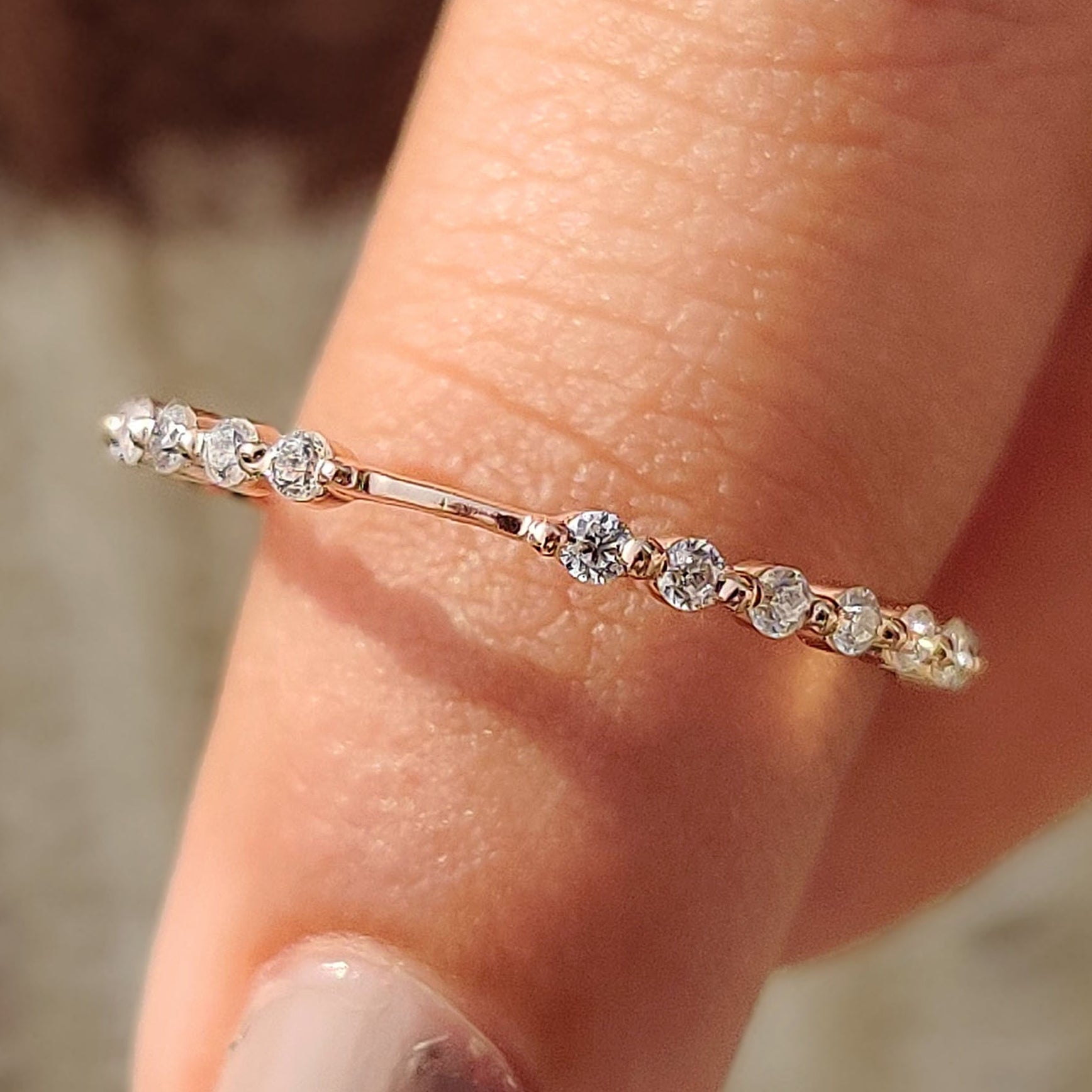Round Cut Eternity Wedding band
