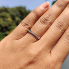 Round Cut Crossover Wedding Band
