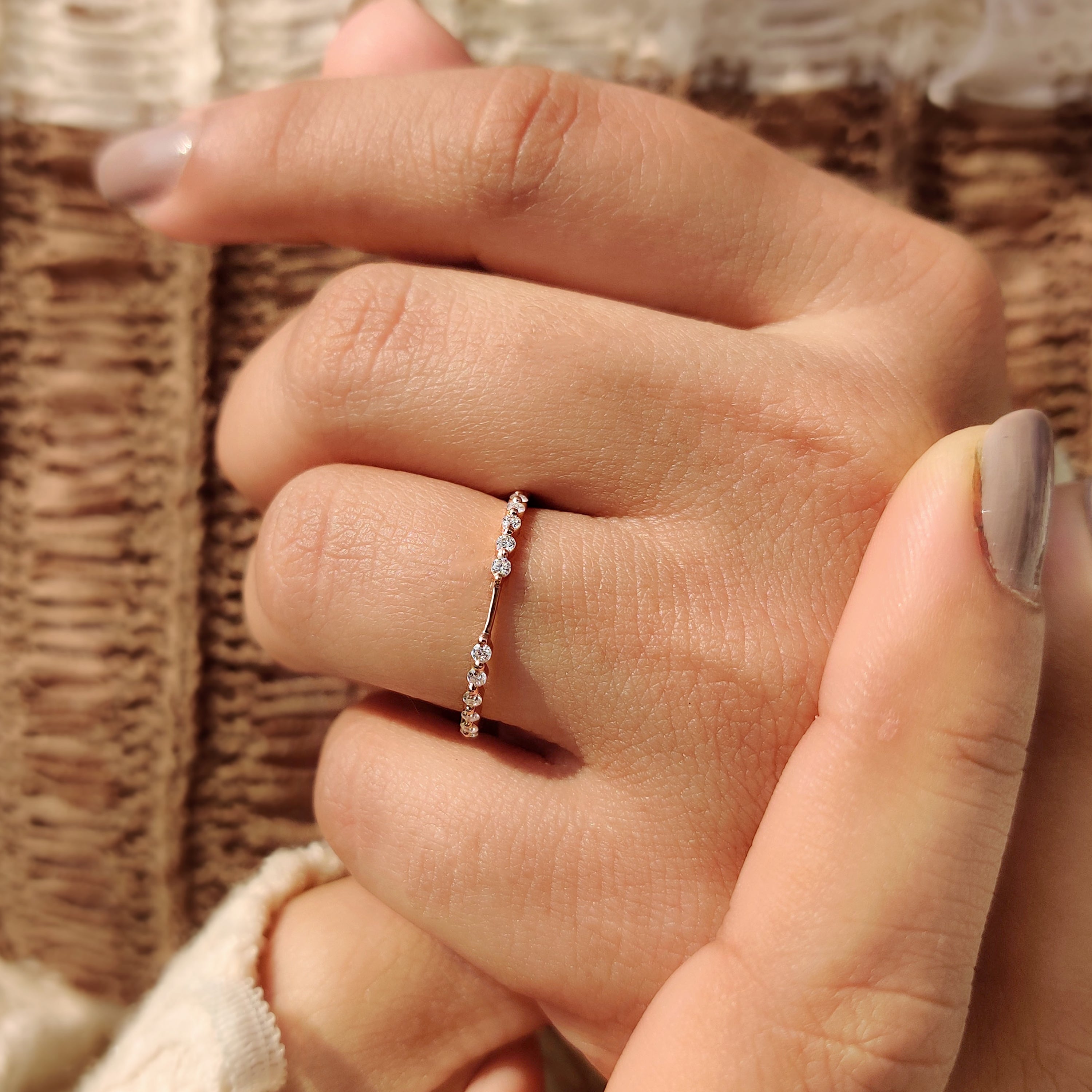 Round Cut Eternity Wedding band