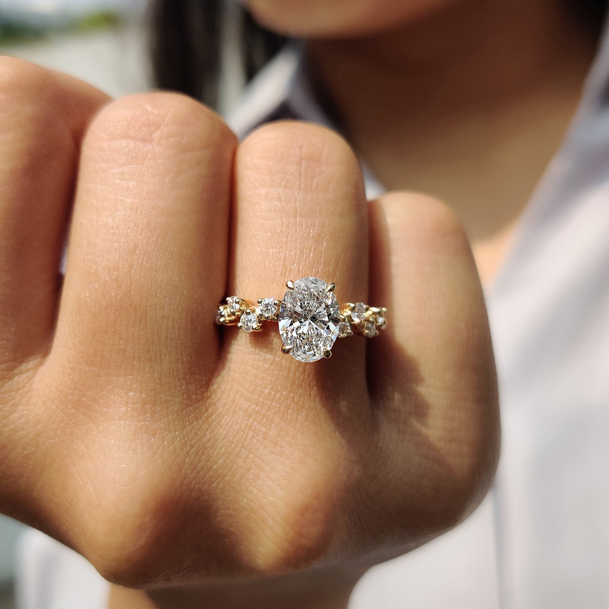 Oval Cut Diamond Ring In Rose Gold