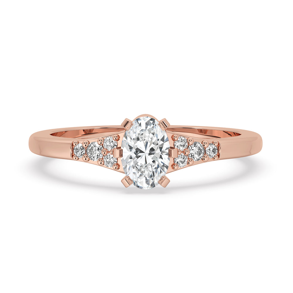 Six Prong Engagement Ring With Stunning Tab Prong Setting Imagen principal del producto