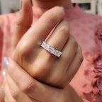 Asscher Cut 5 Stone Wedding Band