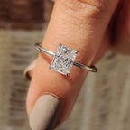 Radiant Cut Ring In White Gold